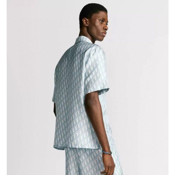 NIGO Dior Men's Summer Solid Color Letter Printed Single Breasted Short Sleeve Shirt Shorts Set Suit #nigo76284