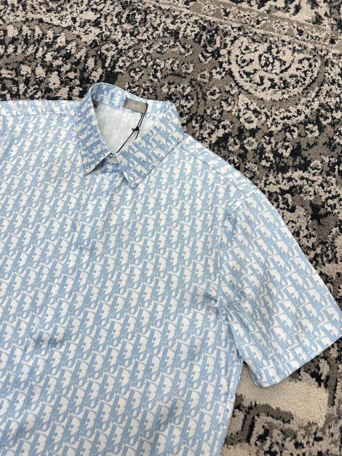 NIGO Dior Men's Summer Solid Color Letter Printed Single Breasted Short Sleeve Shirt Shorts Set Suit #nigo76284