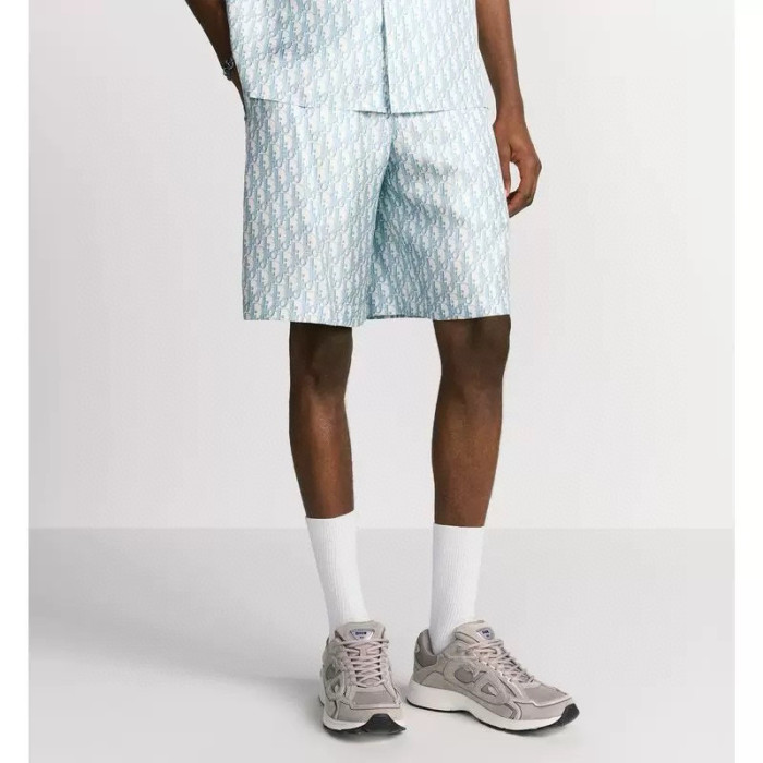 NIGO Dior Men's Summer Solid Color Letter Printed Single Breasted Short Sleeve Shirt Shorts Set Suit #nigo76284