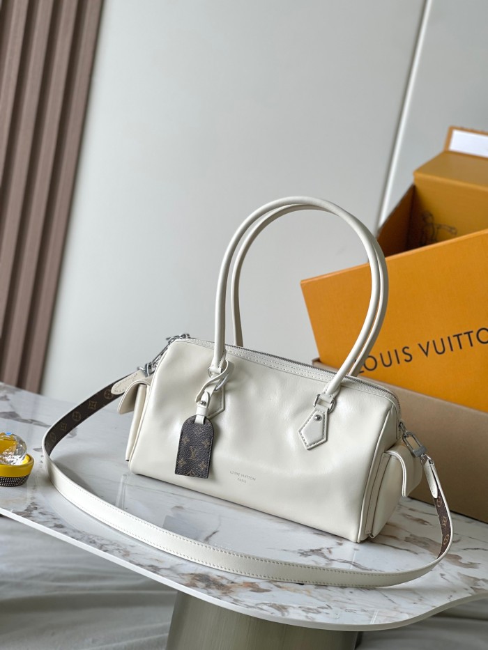 NIGO Louis Vuitton SPEEDY CARGO VIBE Women's Removable Shoulder Strap Solid Color Sheep Leather Shoulder Handbag Bag Bags #nigo76285