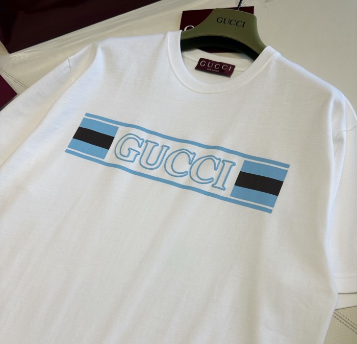 NIGO Gucci Men's Summer Logo Print Embroidery Solid Color Cotton Jersey Short Sleeve T-Shirt #nigo76314