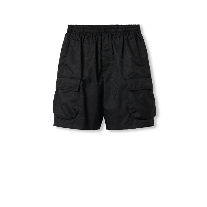 NIGO Gucci Men's Lightweight GG Nylon Jacquard Pocket Solid Color Summer Casual Elastic Shorts #nigo76321