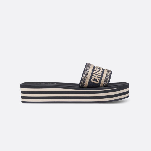 NIGO Dior Women's Alphabet Printed Round Head Colorblocking Thick Bottom One Slipper Sandals Shoes #nigo76299