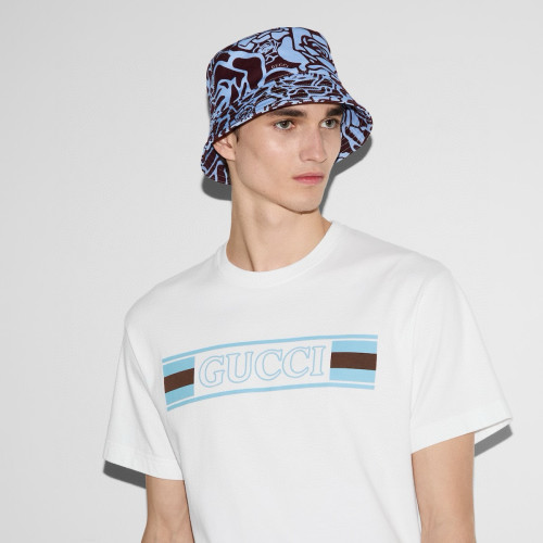 NIGO Gucci Men's Summer Logo Print Embroidery Solid Color Cotton Jersey Short Sleeve T-Shirt #nigo76314