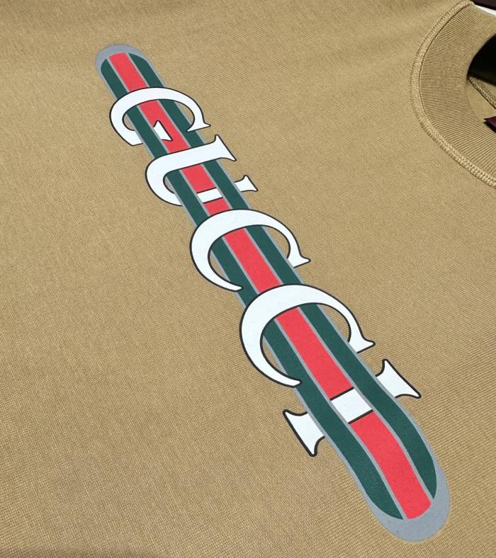 NIGO Gucci Men's Summer Solid Color Letter Print Round Neck Drop Shoulder Short Sleeve T-shirt #nigo76313