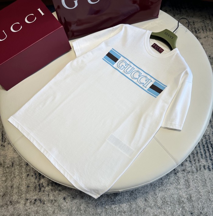 NIGO Gucci Men's Summer Logo Print Embroidery Solid Color Cotton Jersey Short Sleeve T-Shirt #nigo76314