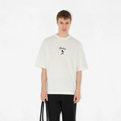 NIGO Burberry Men's Women's Summer Letter Floral Embroidery Cotton Round Neck Solid Color Short Sleeve T-Shirt #nigo76328