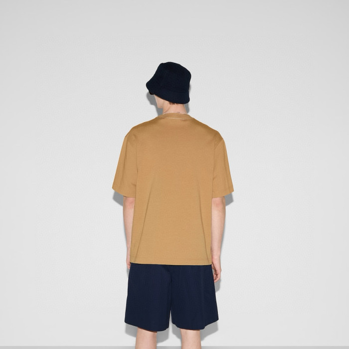 NIGO Gucci Men's Summer Solid Color Letter Print Round Neck Drop Shoulder Short Sleeve T-shirt #nigo76313