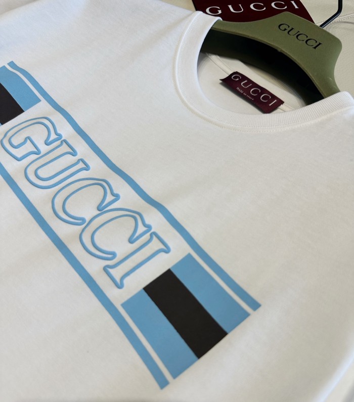 NIGO Gucci Men's Summer Logo Print Embroidery Solid Color Cotton Jersey Short Sleeve T-Shirt #nigo76314