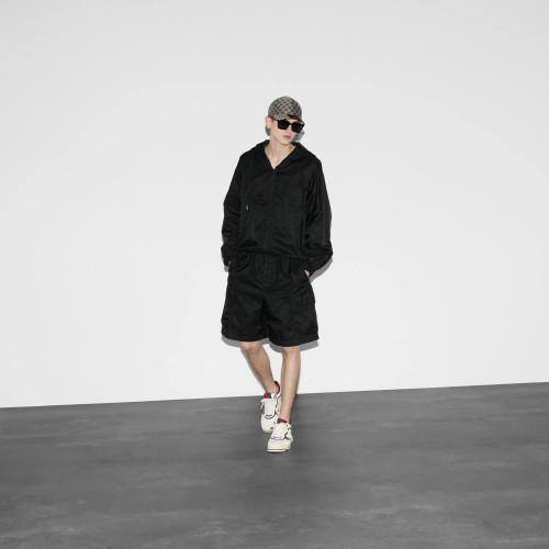 NIGO Gucci Men's Lightweight GG Nylon Jacquard Pocket Solid Color Summer Casual Elastic Shorts #nigo76321
