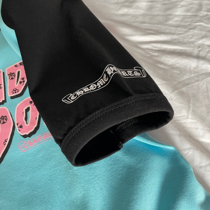 NIGO Chrome Hearts Women's Summer Colorblocked Letter Printed Cotton Round Neck Short Sleeve T-Shirt #nigo76353