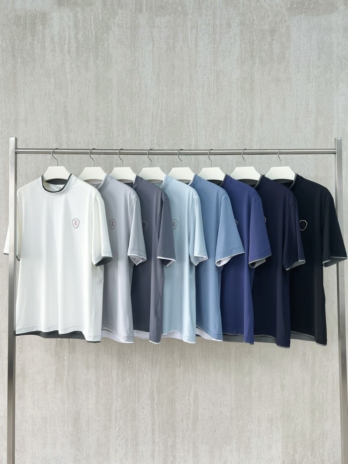 NIGO Brunello Cucinelli Men's Summer Solid Color Round Neck Cotton Short Sleeve T-Shirt #nigo76355