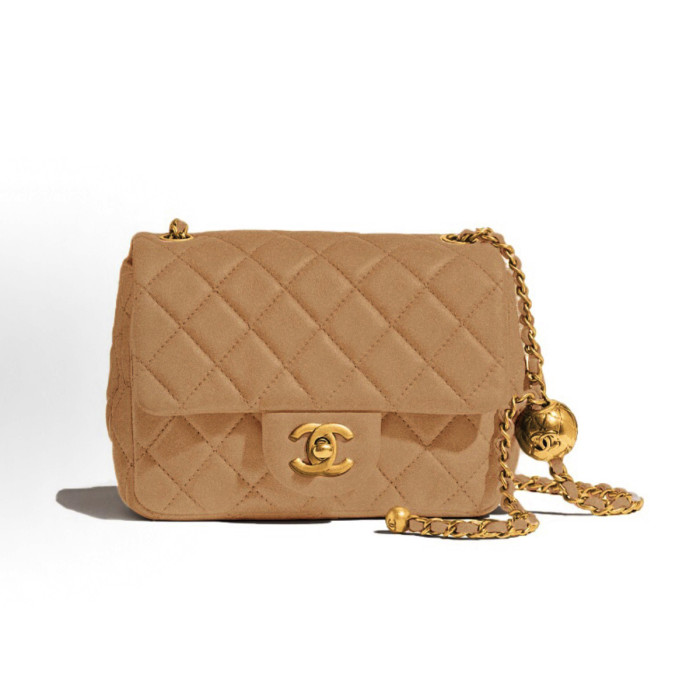 NIGO Chanel Women's Adjustable Shoulder Strap Diamond Pattern Gold Buckle Chain Gold Ball Solid Color Leather Crossbody Shoulder Bag Bags #nigo76352