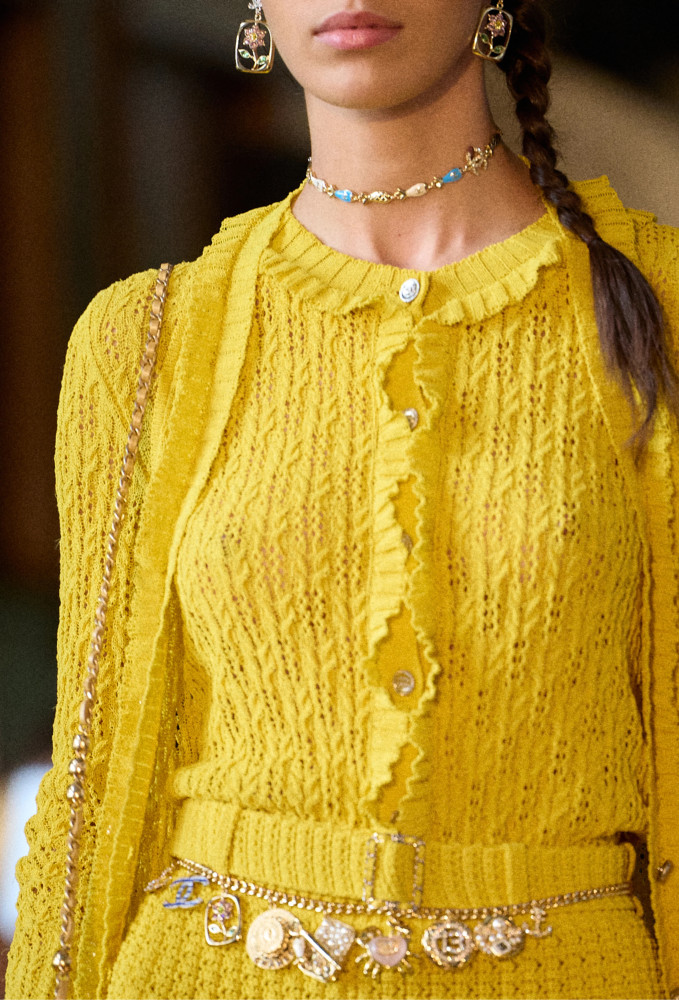 NIGO Chanel Women's Spring, Autumn And Winter Solid Color Lace Round Neck Cotton Long Sleeve Knitted Cardigan Ngvp #nigo1434