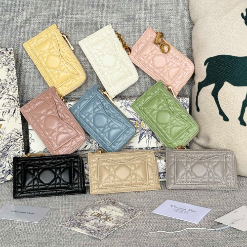 NIGO Dior Lady Dior Cosmos Zipped Card Holder Women's Fashion Temperament Logo Solid Colour Metal Decoration Card Case Card Holder Bag Bags S0965ONMJ  #nigo81143