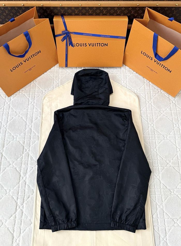 NIGO Louis Vuitton Men's Spring and Autumn Solid Color Logo Pattern Full Print Zipper Hooded Long Sleeve Jacket #nigo76377