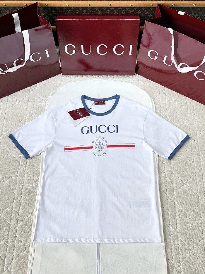 NIGO Gucci Women's Summer Monogram Printed Round Neck Cotton Short Sleeve T-Shirt #nigo76383