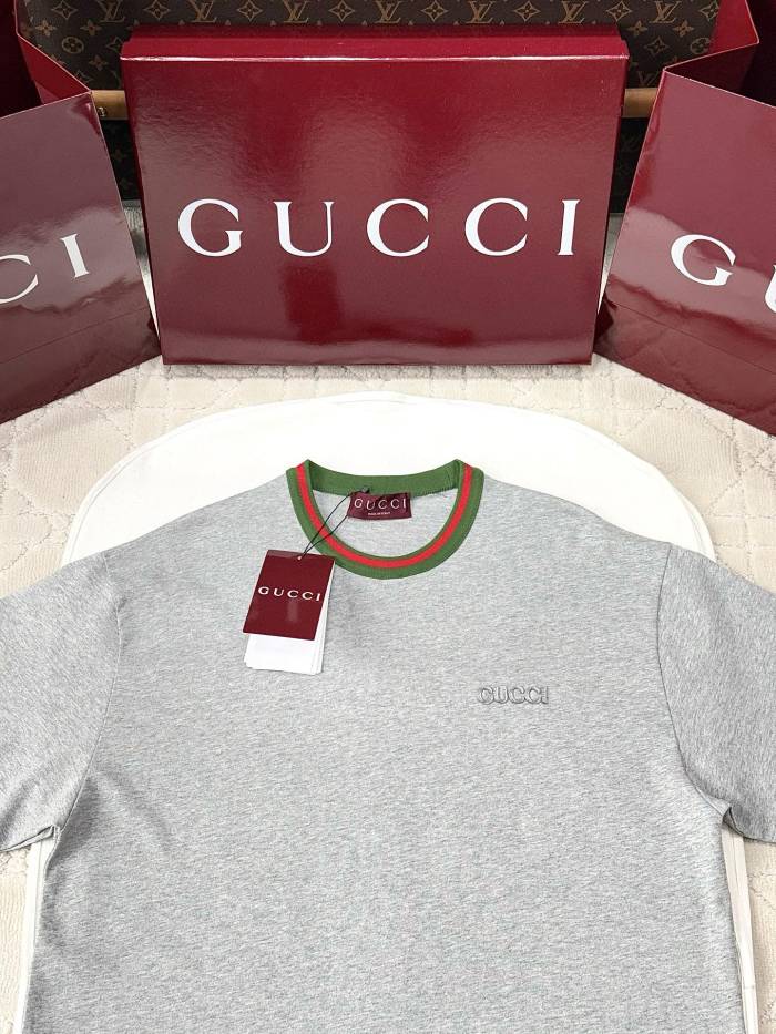 NIGO Gucci Women's Summer Red and Green Round Neck Embroidery Printed Loose Drop Shoulder Short Sleeve T-Shirt #nigo76381
