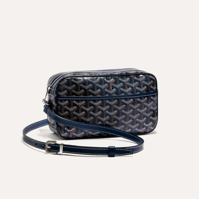 NIGO GOYARD Cap-vert Men's And Women's Old Flower Full Print Inside And Outside Compartments Canvas Patchwork Leather Messenger Bag Camera Bag Shoulder Crossbody Bags #nigo76387