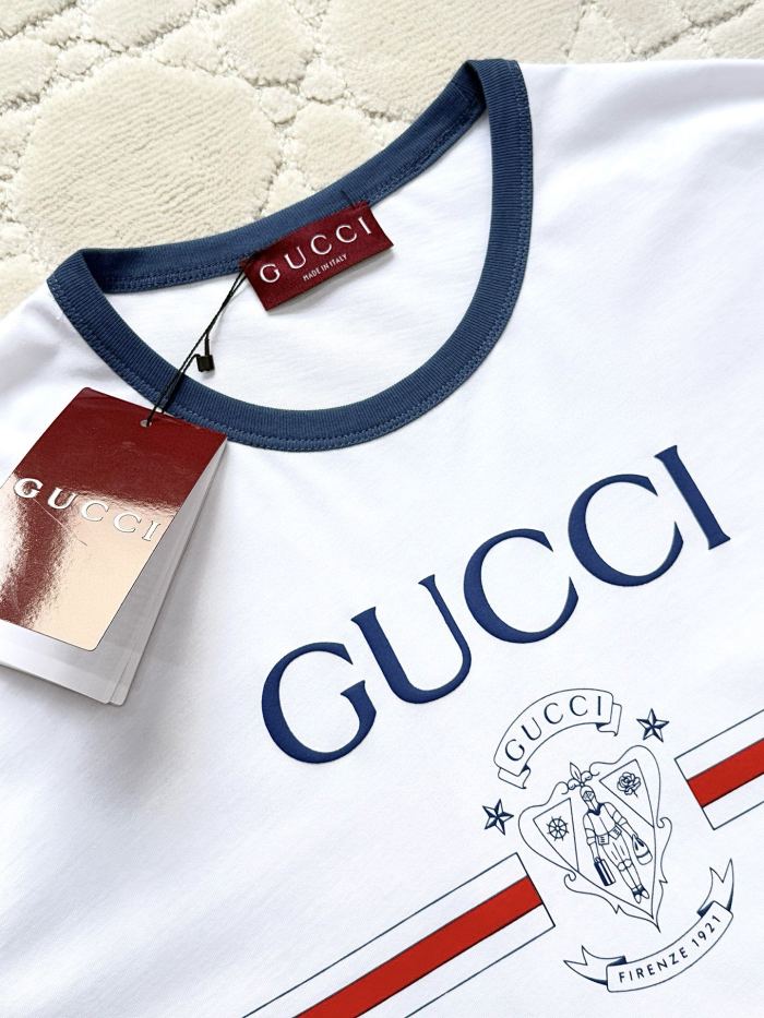 NIGO Gucci Women's Summer Monogram Printed Round Neck Cotton Short Sleeve T-Shirt #nigo76383