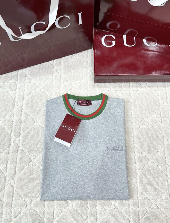 NIGO Gucci Women's Summer Red and Green Round Neck Embroidery Printed Loose Drop Shoulder Short Sleeve T-Shirt #nigo76381