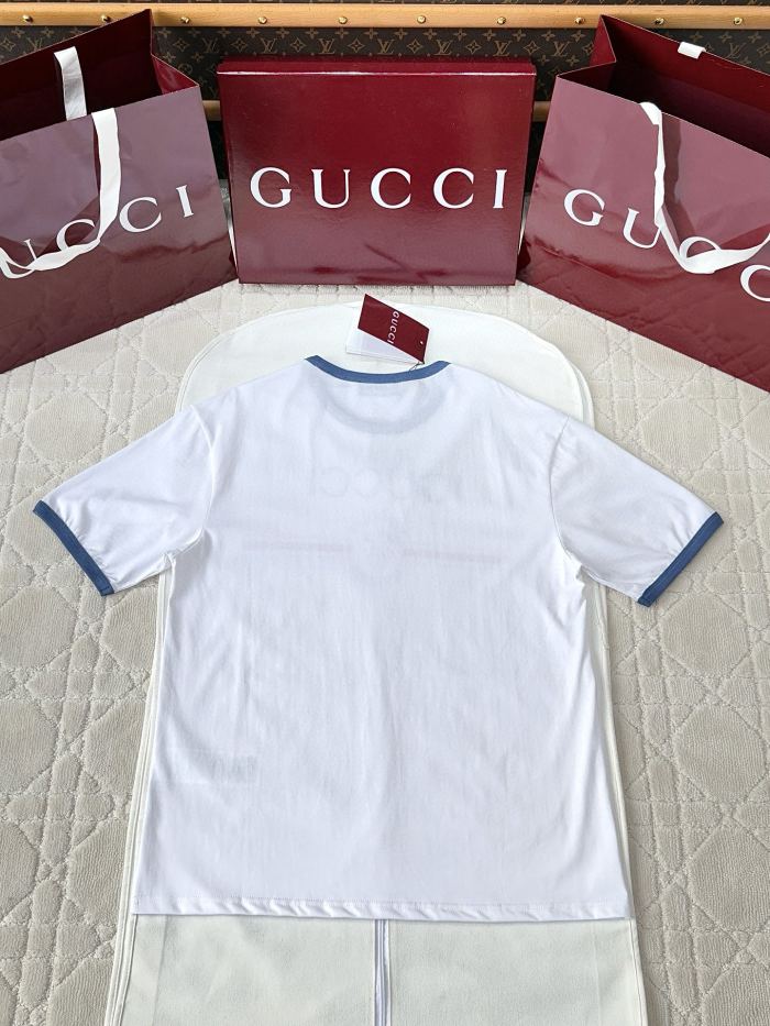 NIGO Gucci Women's Summer Monogram Printed Round Neck Cotton Short Sleeve T-Shirt #nigo76383