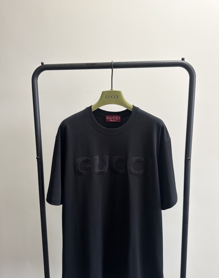 NIGO Gucci Men's Summer Solid Color Embroidered Letter Print Round Neck Cotton Short Sleeve T-Shirt #nigo76389