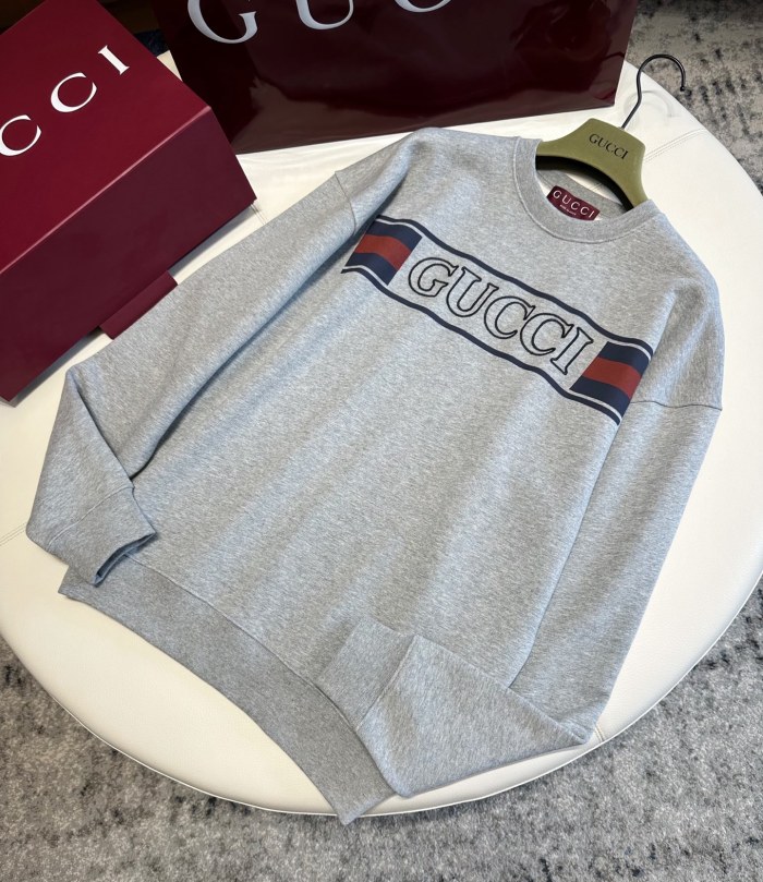 NIGO Gucci Men's Spring and Summer Solid Color Letter Printed Cotton Round Neck Long Sleeve Sweatshirt #nigo76391
