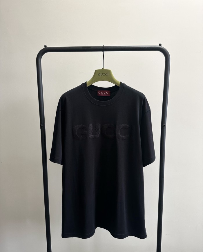 NIGO Gucci Men's Summer Solid Color Embroidered Letter Print Round Neck Cotton Short Sleeve T-Shirt #nigo76389