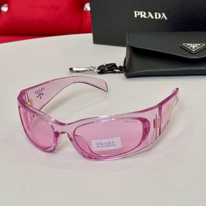 NIGO Prada Women's Logo Solid Color Acetate Irregular Shape Sunglasses Eyeglasses Glasses #nigo76399