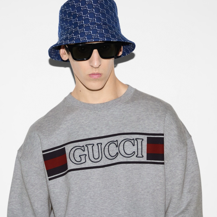 NIGO Gucci Men's Spring and Summer Solid Color Letter Printed Cotton Round Neck Long Sleeve Sweatshirt #nigo76391