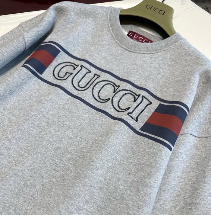 NIGO Gucci Men's Spring and Summer Solid Color Letter Printed Cotton Round Neck Long Sleeve Sweatshirt #nigo76391