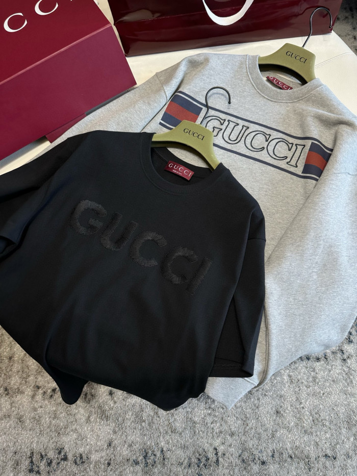 NIGO Gucci Men's Summer Solid Color Embroidered Letter Print Round Neck Cotton Short Sleeve T-Shirt #nigo76389