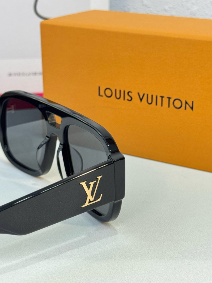 NIGO Louis Vuitton LV CLASH PILOT Men's Solid Color Acetate Metal Logo Embellished Aviator Style Sunglasses Eyeglasses Glasses #nigo76423