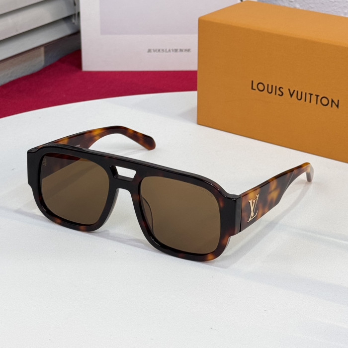 NIGO Louis Vuitton LV CLASH PILOT Men's Solid Color Acetate Metal Logo Embellished Aviator Style Sunglasses Eyeglasses Glasses #nigo76423