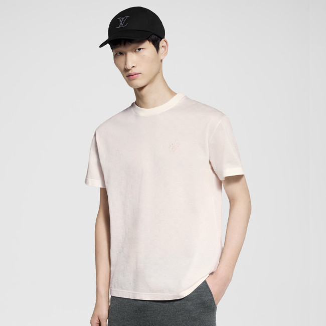 NIGO Louis Vuitton Men's Summer Solid Color Letter Logo Round Neck Cotton Short Sleeve T-Shirt #nigo76428