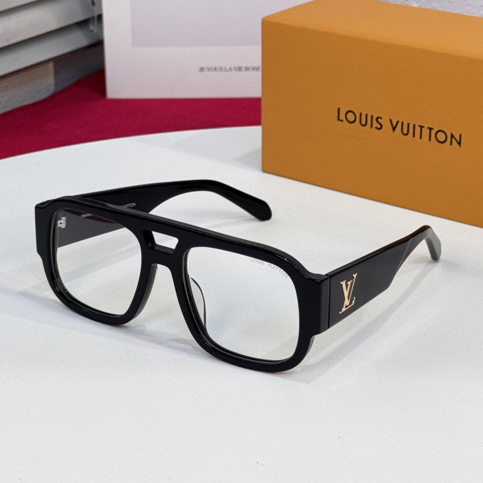 NIGO Louis Vuitton LV CLASH PILOT Men's Solid Color Acetate Metal Logo Embellished Aviator Style Sunglasses Eyeglasses Glasses #nigo76423