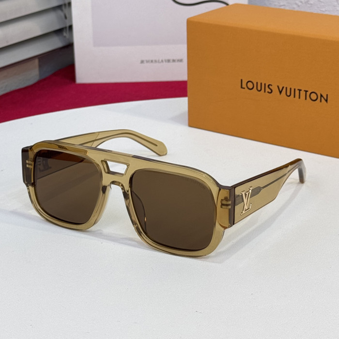 NIGO Louis Vuitton LV CLASH PILOT Men's Solid Color Acetate Metal Logo Embellished Aviator Style Sunglasses Eyeglasses Glasses #nigo76423