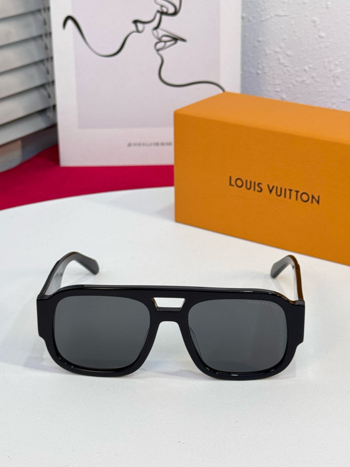 NIGO Louis Vuitton LV CLASH PILOT Men's Solid Color Acetate Metal Logo Embellished Aviator Style Sunglasses Eyeglasses Glasses #nigo76423