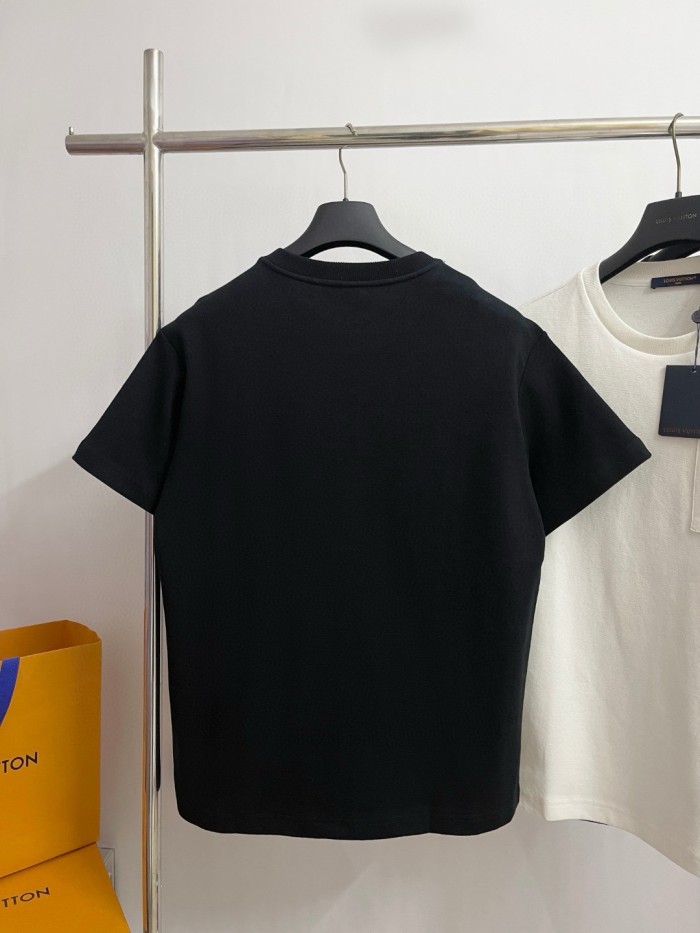NIGO Louis Vuitton Men's Summer Solid Color Sleeve Cotton Round Neck Short Sleeve T-Shirt #nigo76419