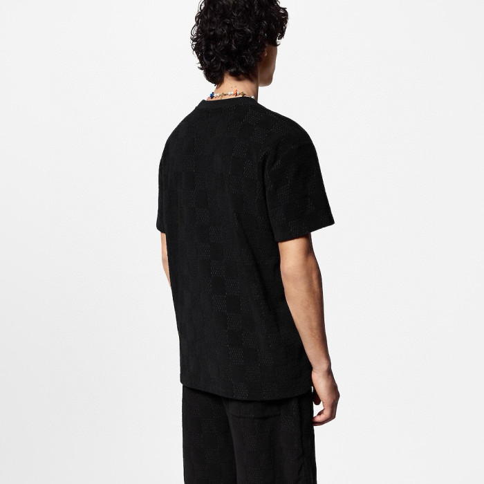 NIGO Louis Vuitton Men's Summer Black Embroidered Logo Printed Cotton Short Sleeve T-Shirt Casual Shorts Set Suit #nigo76435