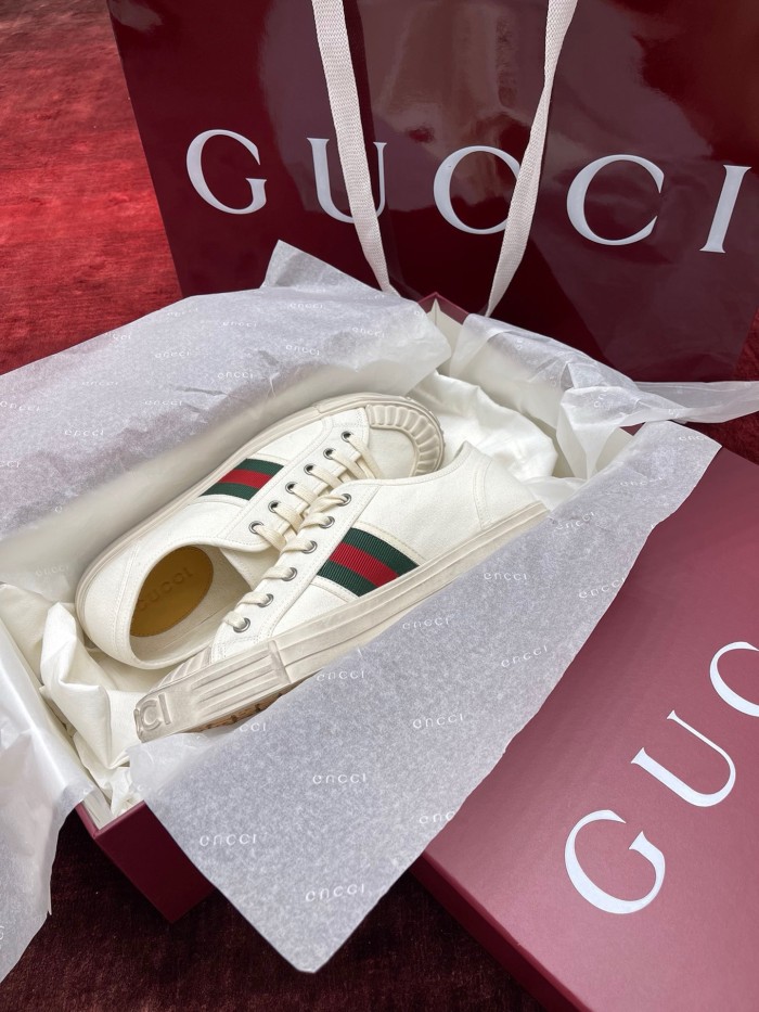 NIGO Gucci Men's Round Toe Comfort Webbing Thick Sole Low Top Sneakers Shoes #nigo76413