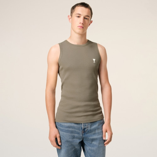 NIGO Ami Spring And Summer New Men's Solid Colour Adc Knitted Vest Love Heart Slim Sleeveless Round Neck Top Sleeveless T-Shirt #nigo81153