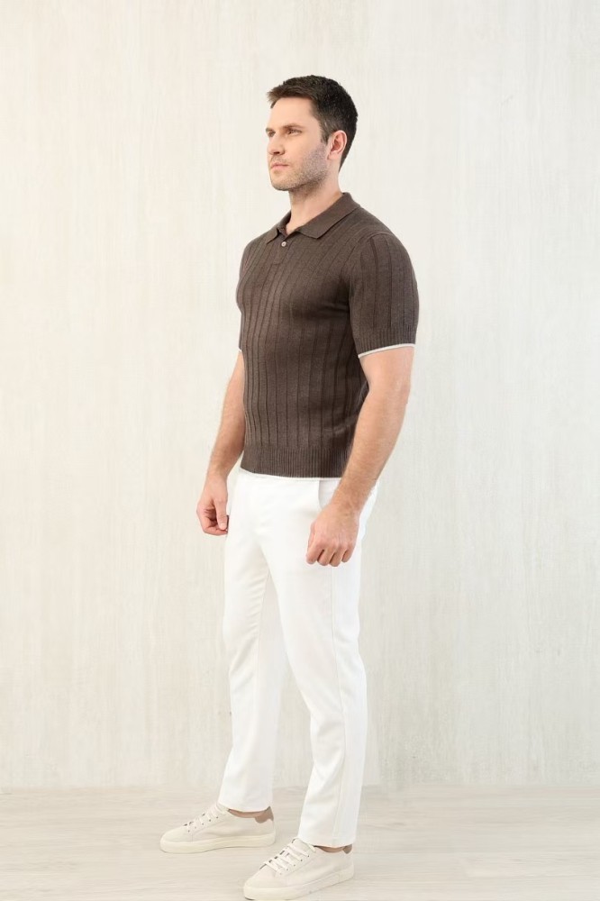 NIGO Brunello Cucinelli Men's Spring And Summer Solid Color Lapel Fitted Short Sleeve Polo Shirt Ngvp #nigo1447