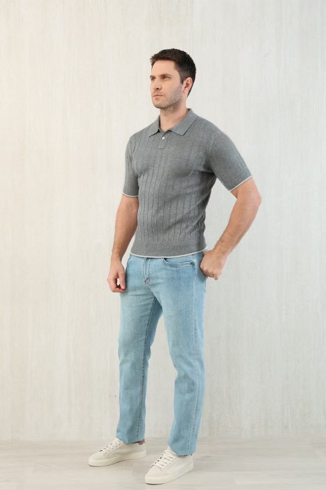 NIGO Brunello Cucinelli Men's Spring And Summer Solid Color Lapel Fitted Short Sleeve Polo Shirt Ngvp #nigo1447