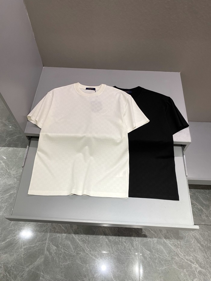 NIGO Louis Vuitton Men's Summer Solid Color Letter Logo Round Neck Cotton Short Sleeve T-Shirt #nigo76428