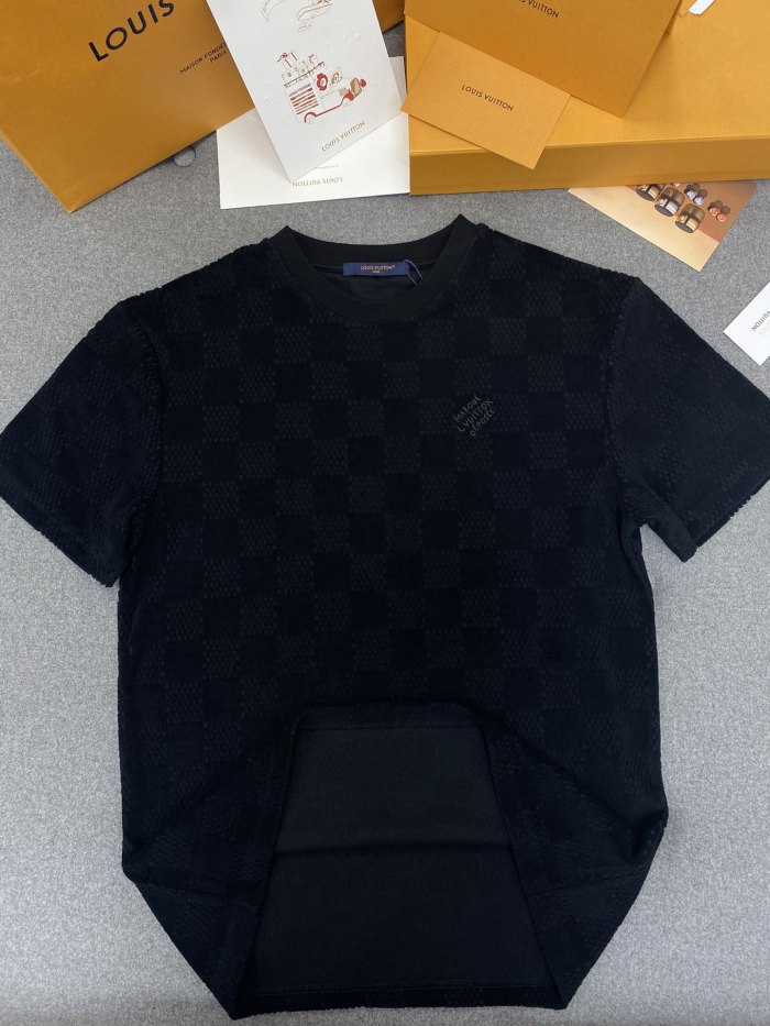 NIGO Louis Vuitton Men's Summer Black Embroidered Logo Printed Cotton Short Sleeve T-Shirt Casual Shorts Set Suit #nigo76435