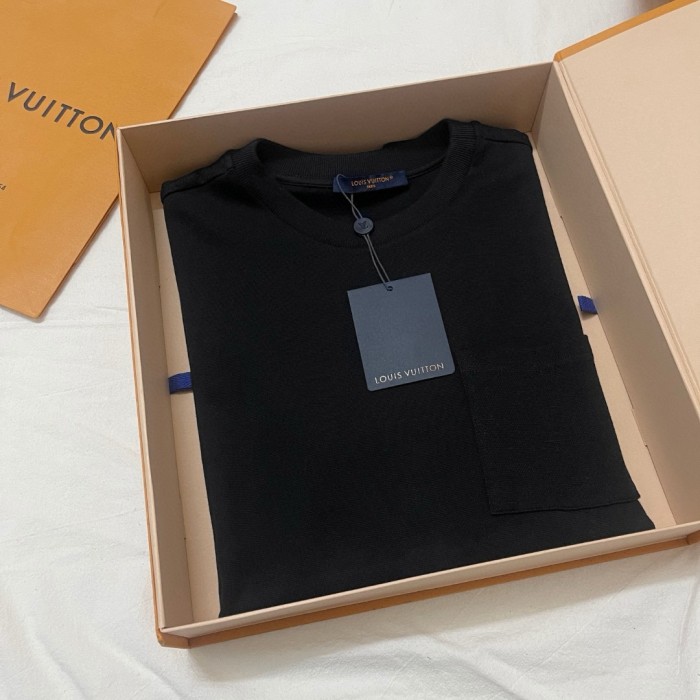 NIGO Louis Vuitton Men's Summer Solid Color Sleeve Cotton Round Neck Short Sleeve T-Shirt #nigo76419