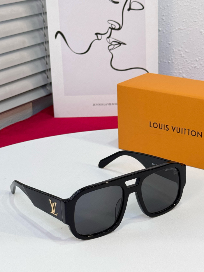 NIGO Louis Vuitton LV CLASH PILOT Men's Solid Color Acetate Metal Logo Embellished Aviator Style Sunglasses Eyeglasses Glasses #nigo76423