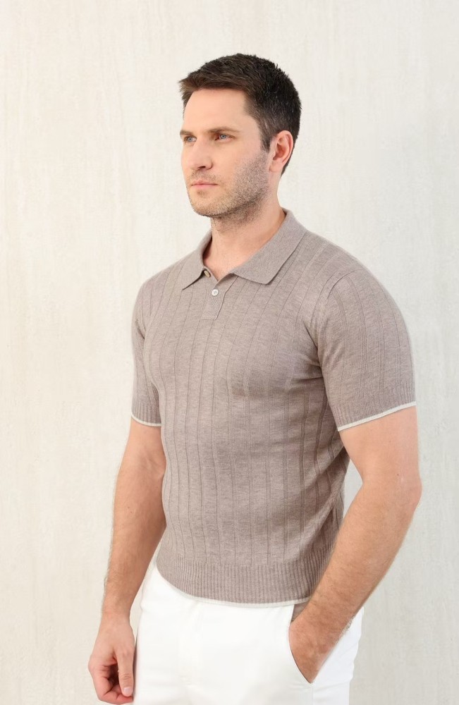 NIGO Brunello Cucinelli Men's Spring And Summer Solid Color Lapel Fitted Short Sleeve Polo Shirt Ngvp #nigo1447